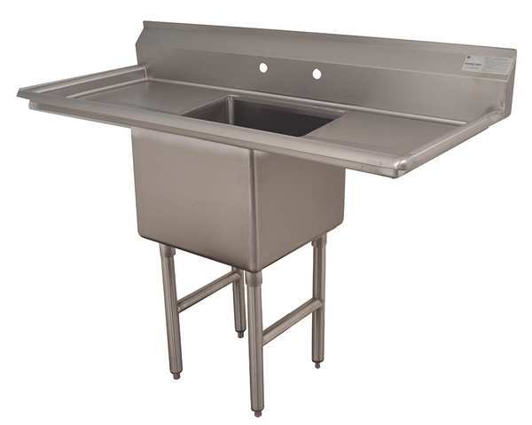 24 in W x 54 in L x 43 in H, Floor Mount, 304 Stainless steel