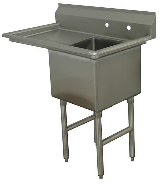 30 in W x 50 1/2 in L x 43 in H, Floor Mount, 304 Stainless steel