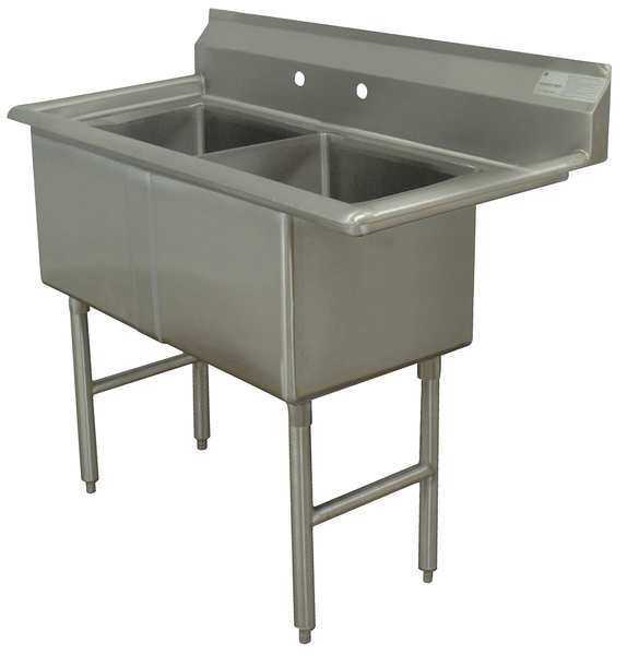 24 in W x 41 in L x 43 in H, Floor Mount, 304 Stainless steel