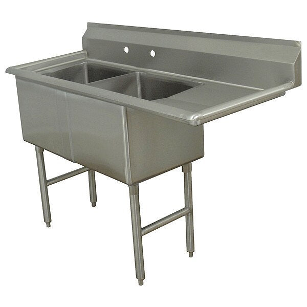 24 in W x 56 1/2 in L x 43 in H, Floor Mount, 304 Stainless steel