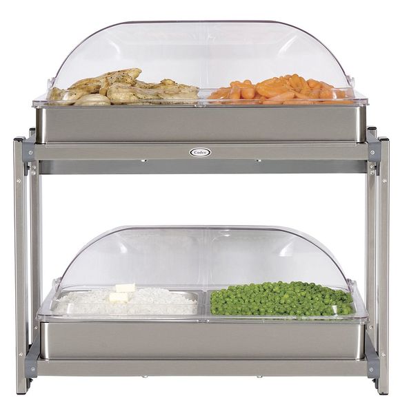 Buffet Server, w/Rolltop Lids, Multi-Level
