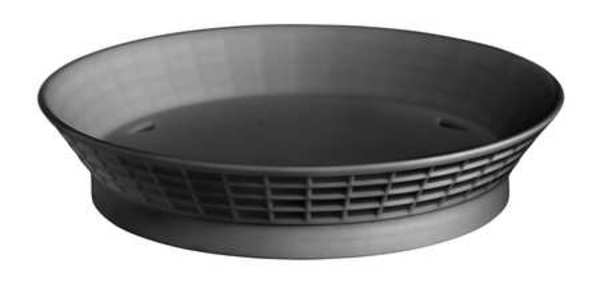 Diner Platter w/Base, 10-1/2 In, Blk, PK12
