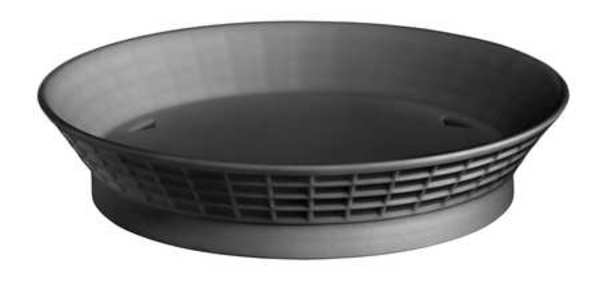 Diner Platter w/Base, 12 In, Black, PK12