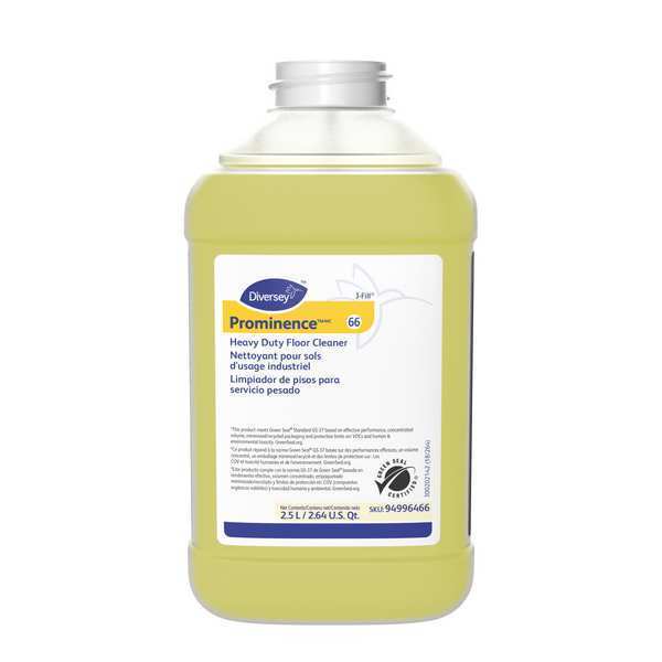 Prominence Heavy Duty Floor Cleaner, J-Fill Dispenser, 2.5L, Citrus, Yellow, 2 Pack