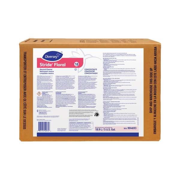 Neutral Floor Cleaner, 5 gal., Floral, Pink