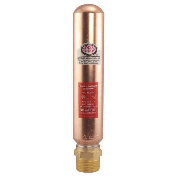 Water Hammer Arrestor, 1 In MNPT, Copper