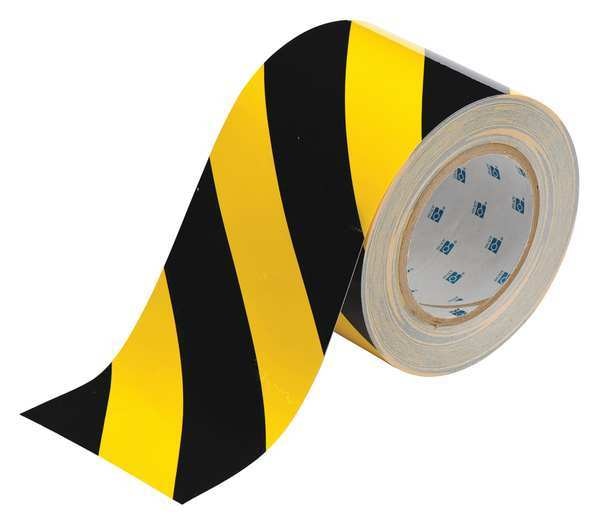 Floor Marking Tape, Roll, 4In W, 100 ft. L