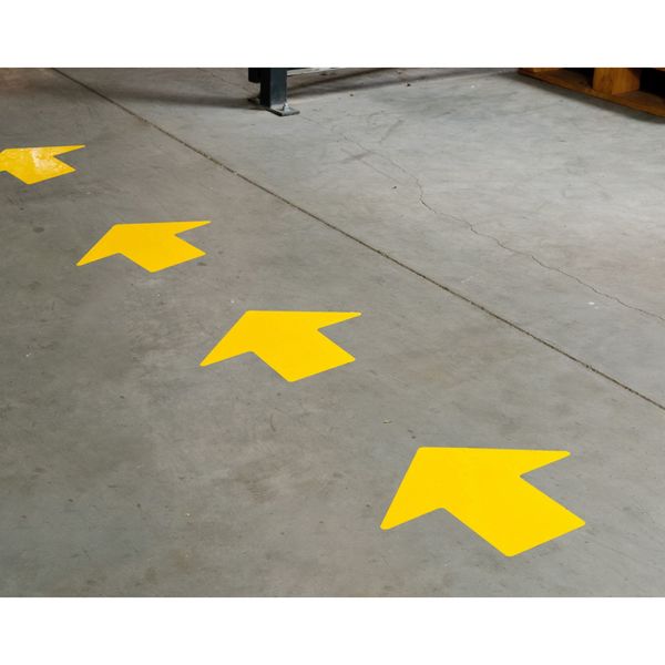 Floor Marking Tape, Arrow, 2In W, Wht, PK100