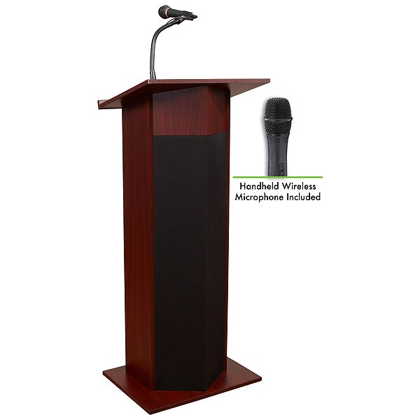 Pwr Plus Wireless Sound Lectern, Mahogany