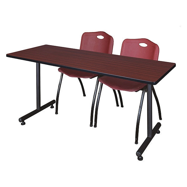 Rectangle Kobe Trng Table, w/2M Stack Chairs, 66x30