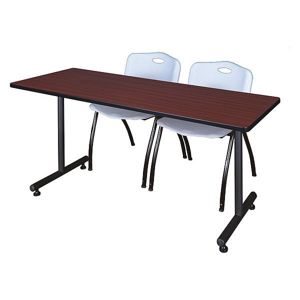 Rectangle Kobe Trng Table, w/2M Stack Chairs, 66x30