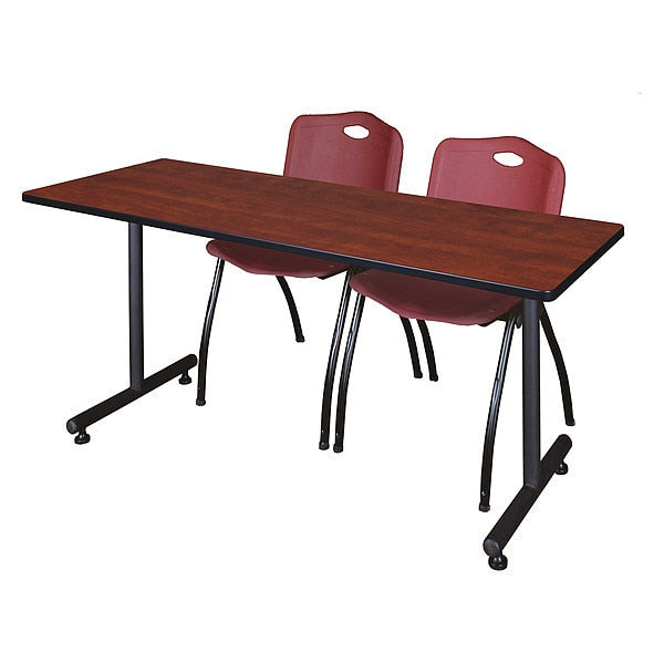 Rectangle Kobe Trng Table, w/2M Stack Chairs, 66x30