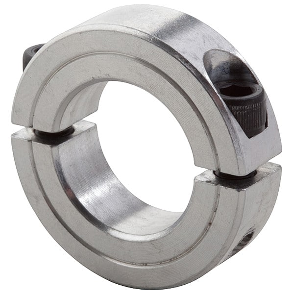 Shaft Collar, Clamp, 2Pc, 1-11/16 In, Alum