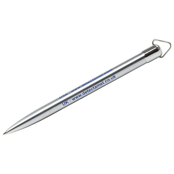 Metal Case Pen, Blue Ink, W/Split Ring, PK50