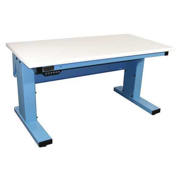 Workstation, Adjust, ESD, Rolled Edge, Blue