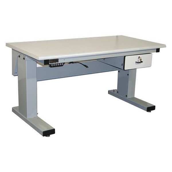 Workstation, Adjust, ESD, Rolled Edge, Gray