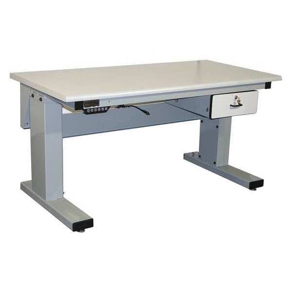 Workstation, Adjust, ESD, Rolled Edge, Gray