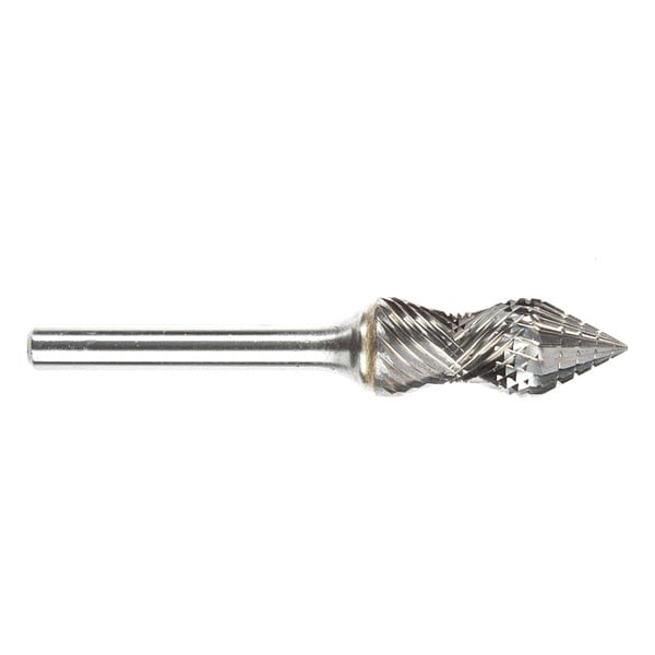 Carbide Bur, Rad, 1/2in, O.Length 3in