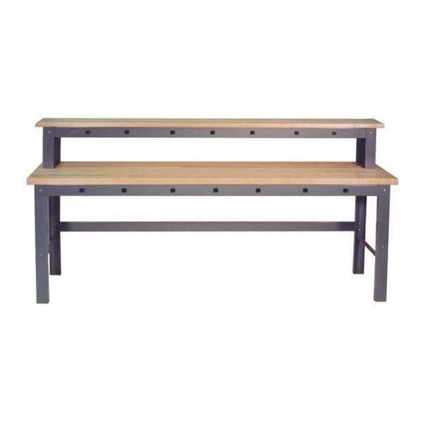 Work Station With Riser Shelf, 60