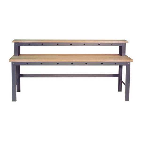Work Station With Riser Shelf, 60
