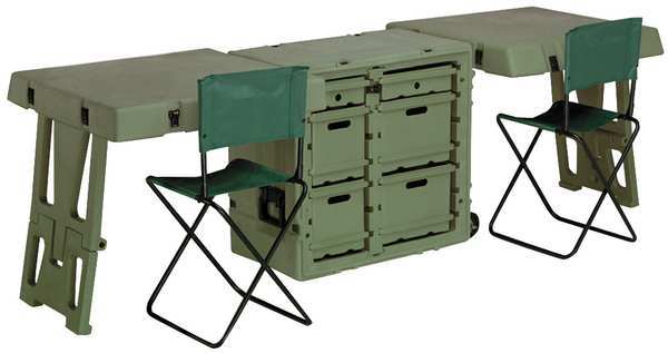 Field Desk, Dbl, 30.7Lx21Wx28.5D, OD Green