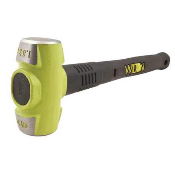 Sledge Hammer, 4 lb., 18 In, Rubber/Steel