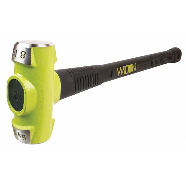 Sledge Hammer, 8 lb., 32 In, Rubber/Steel