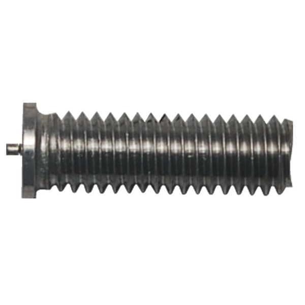 Weld Stud, #8-32, 1/2 in, TFTS Flanged Threaded, 18-8 Stainless Steel, Plain Finish, 1000 PK