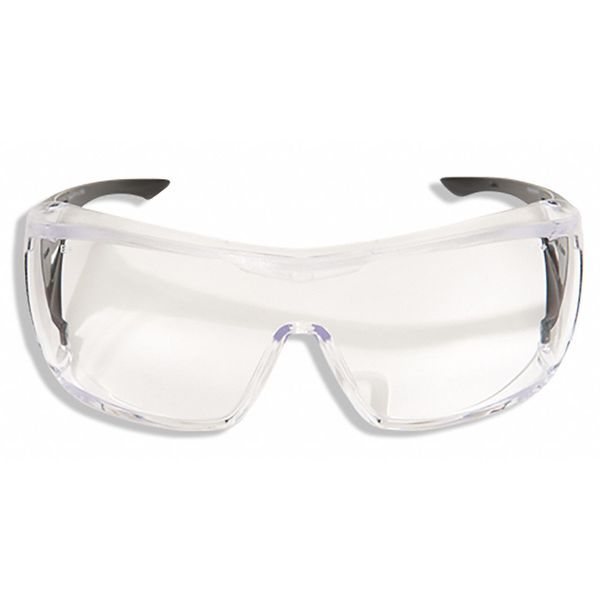 Safety Glasses, OTG Clear Polycarbonate Lens, Scratch-Resistant