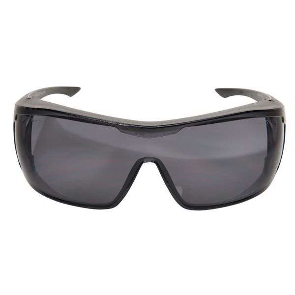 Safety Glasses, OTG Smoke Polycarbonate Lens, Scratch-Resistant