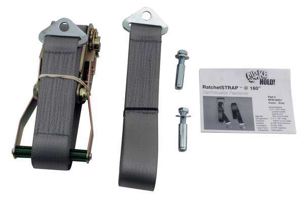 Ratchet Strap, 180 In, Gray