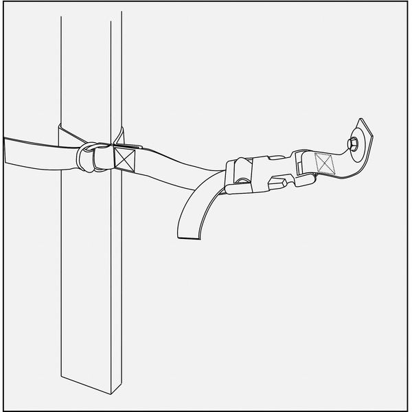 Cart-to-Wall Strap, Black