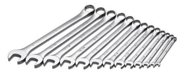 Combo Wrench Set, Long, 1/4-1 in, 13 Pc