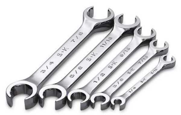 Flare Nut Wrench Set, 5 Pieces, 6 Pts