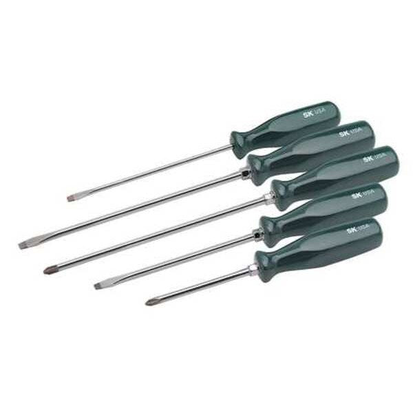 Screwdriver Set, Slotted/Phillips, 5 Pc