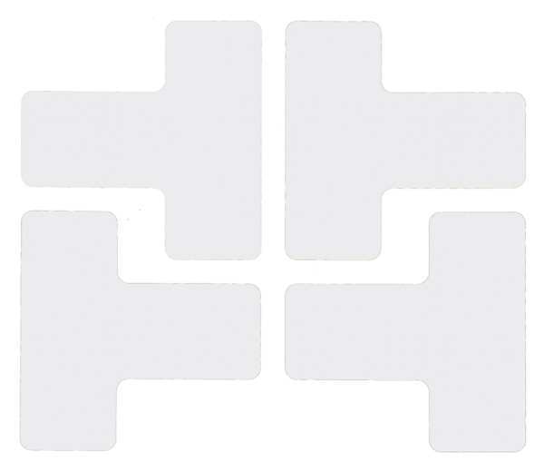 Floor Marking Tape, T, 2In W, 5In L, PK20
