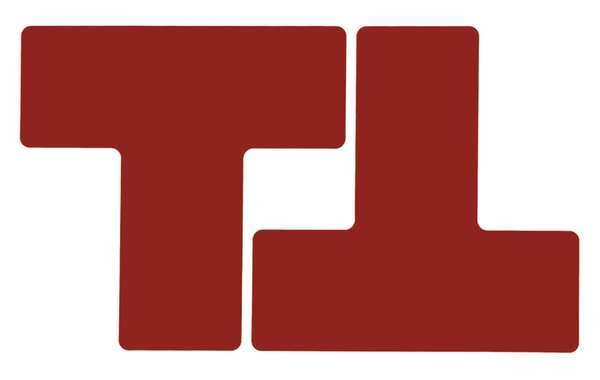 Floor Marking Tape, T, 3In W, 8In L, PK20