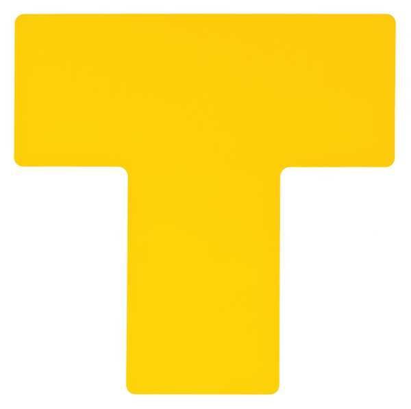 Floor Marking Tape, T, 4In W, 10In L, PK20