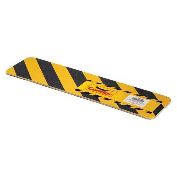 Anti-Slip Tread, Blk/Ylw, 6inx2ft, PK10