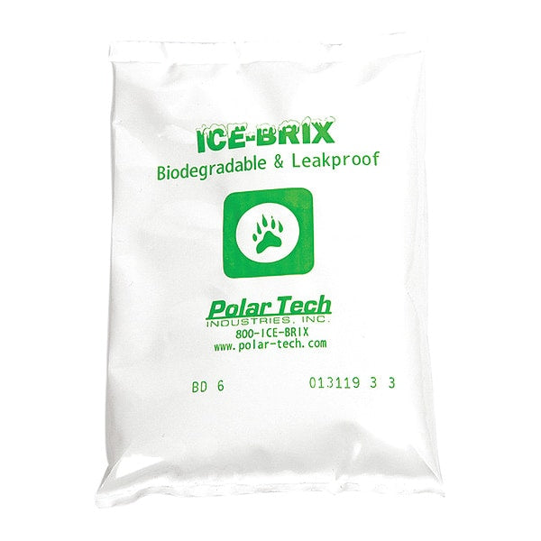 Ice-Brix Poly Pouch, Reuseable, Biodegradable, Leakproof, 6 oz.