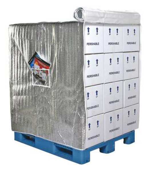 Silver Pallet Cover, 50 in W, 40 in D, 50 in L