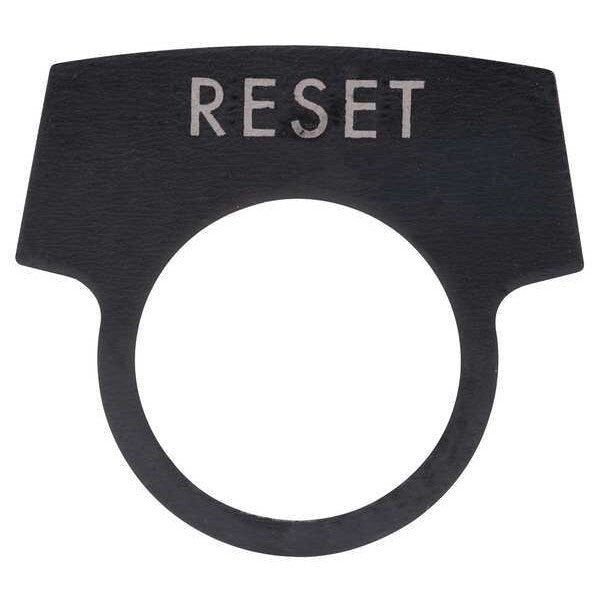 Legend Plate, Reset, White/Black