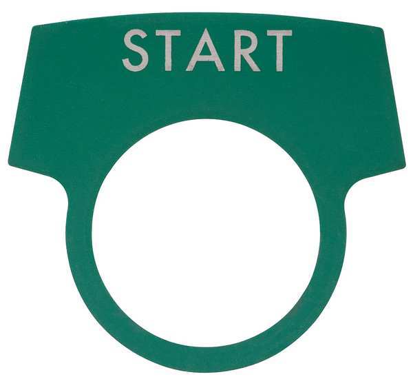 Legend Plate, Start, White/Black