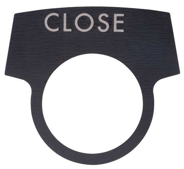 Legend Plate, Close, White/Black