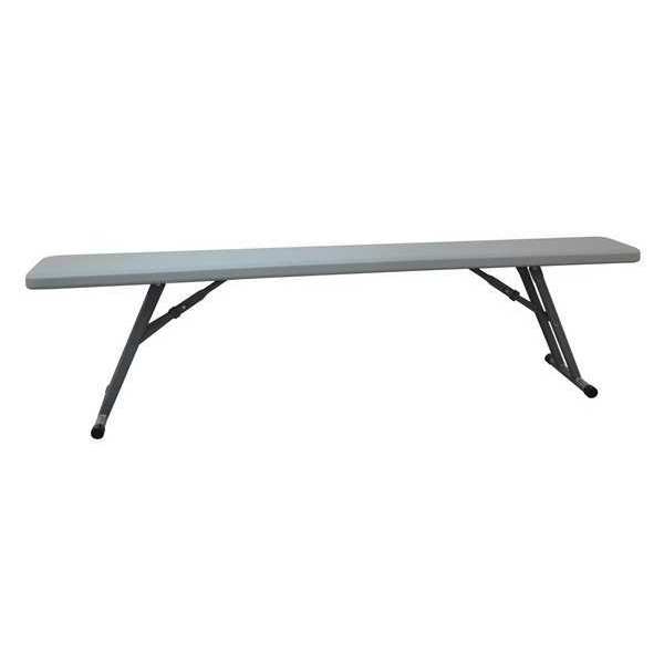 Bench, w/ Folding Legs, Blow Molded, Gray
