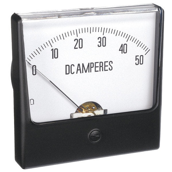 Analog Panel Meter, AC Current, 0-50 AC A, Size (In.): 4.5