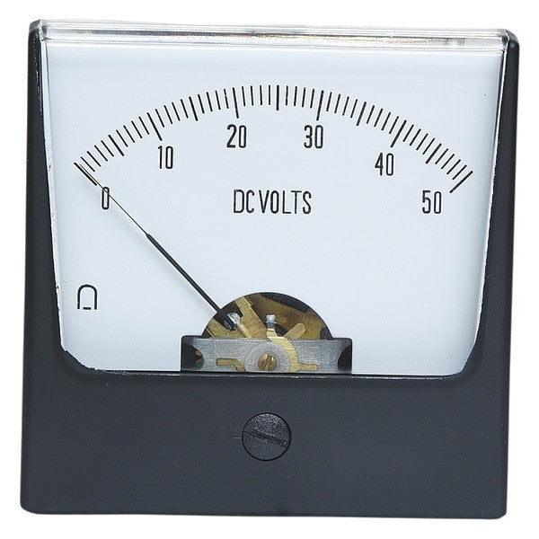 Analog Panel Meter, DC Voltage, 0-50 DC V