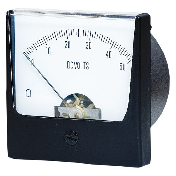 Analog Panel Meter, DC Voltage, 0-50 DC V