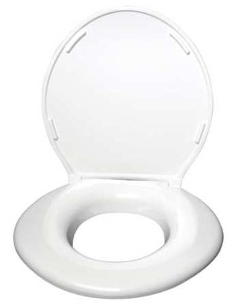 Toilet Seat, With Cover, ABS plastic, Round or Elongated, White