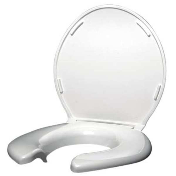 Toilet Seat, With Cover, ABS plastic, Round or Elongated, White